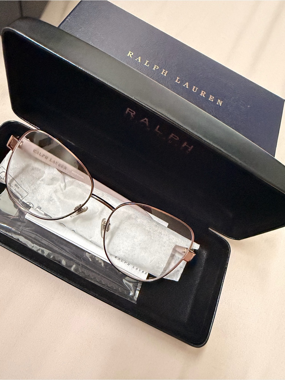 Ralph Lauren Women's Rose Gold Round Metal Optical Glasses